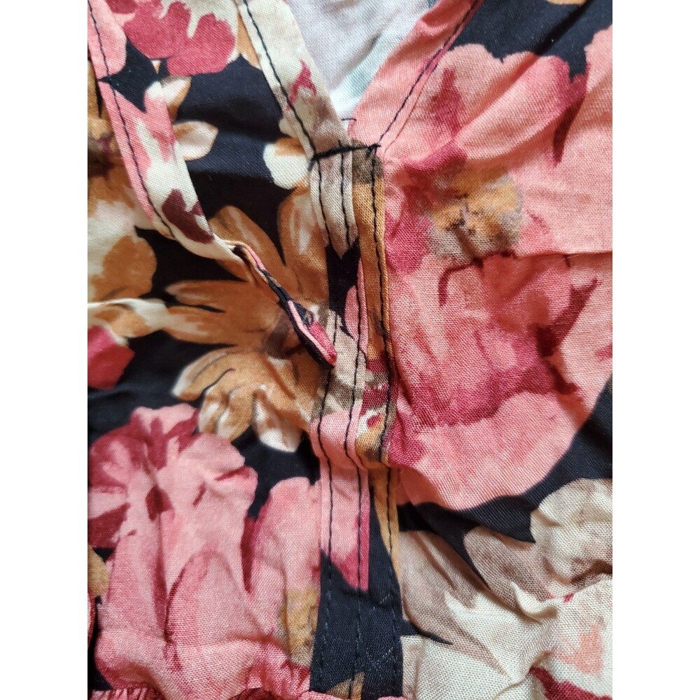 Cupshe Romantic Bouqet Floral Notched Neck Short Sleeve Mini Dress Size S - Picture 13 of 16